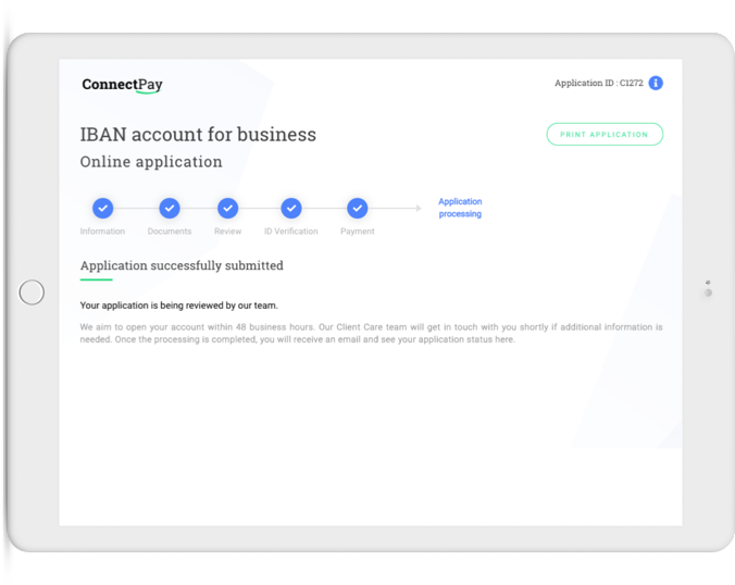 Open online bank account here! ConnectPay Banking made easy!