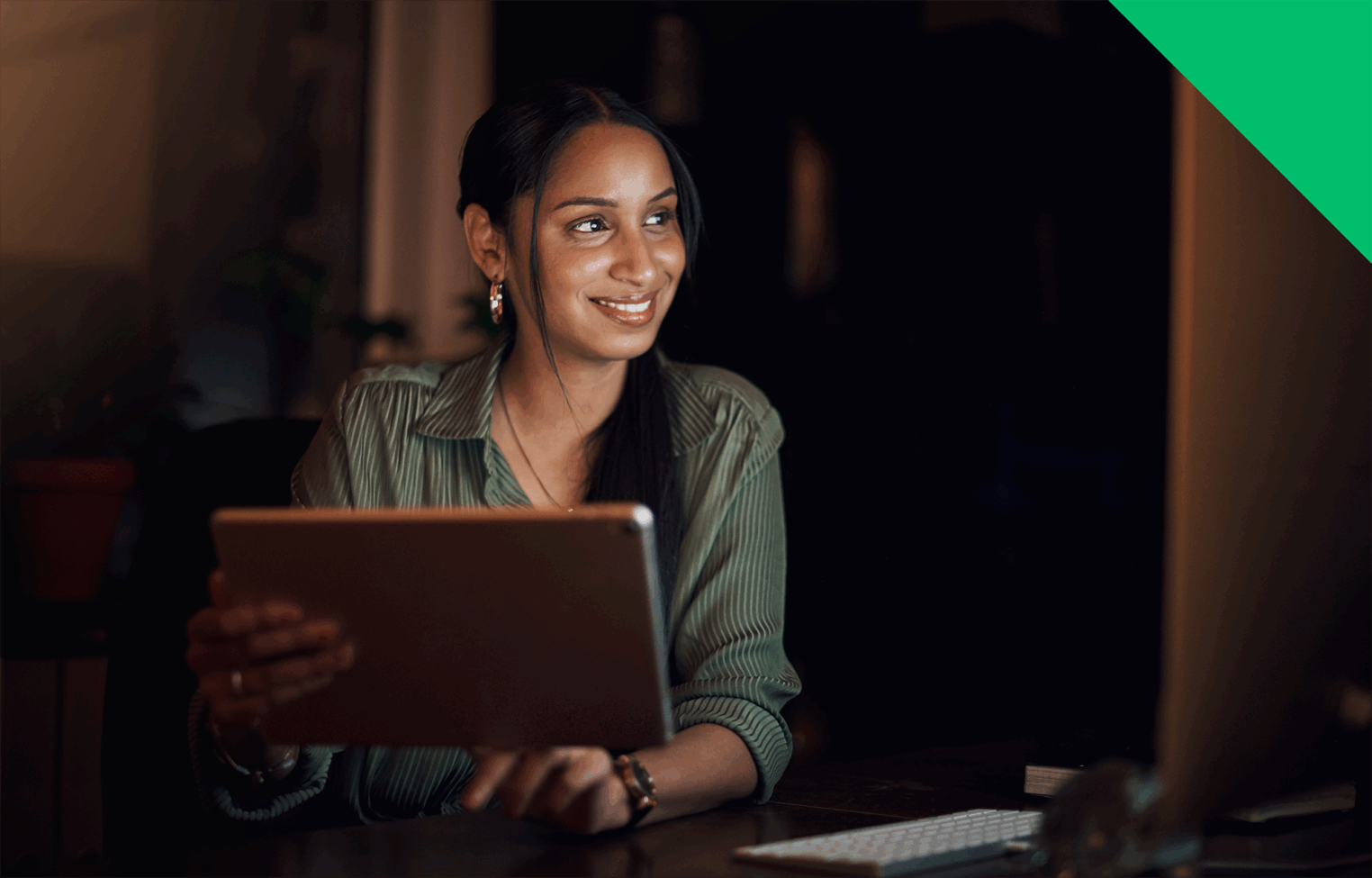 woman working